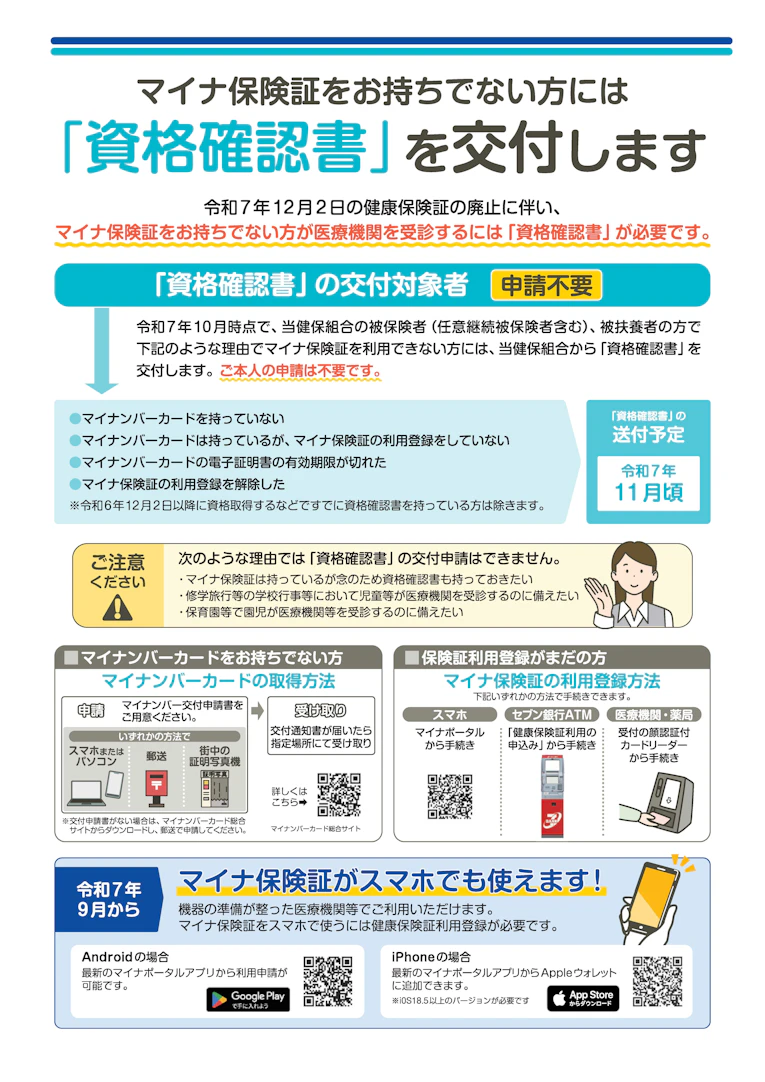 マイナ保険証をお持ちでない方には「資格確認書」を交付します.jpg